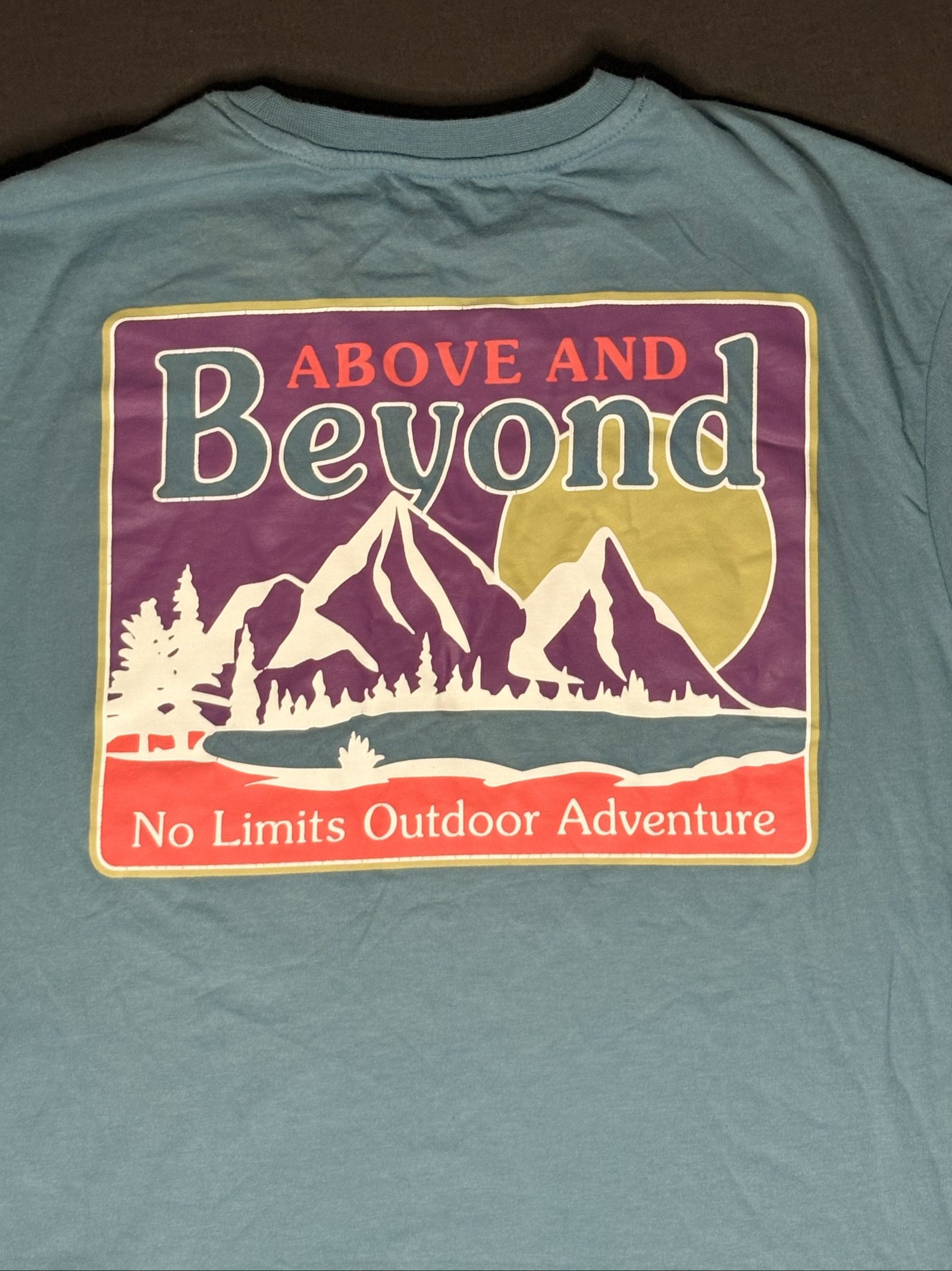 Primark Blue Outdoor Adventure Graphic T-Shirt Large image 3