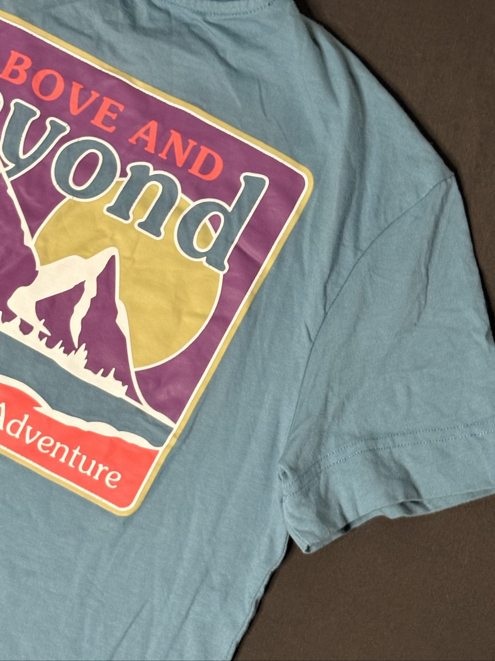 Primark Blue Outdoor Adventure Graphic T-Shirt Large image 5