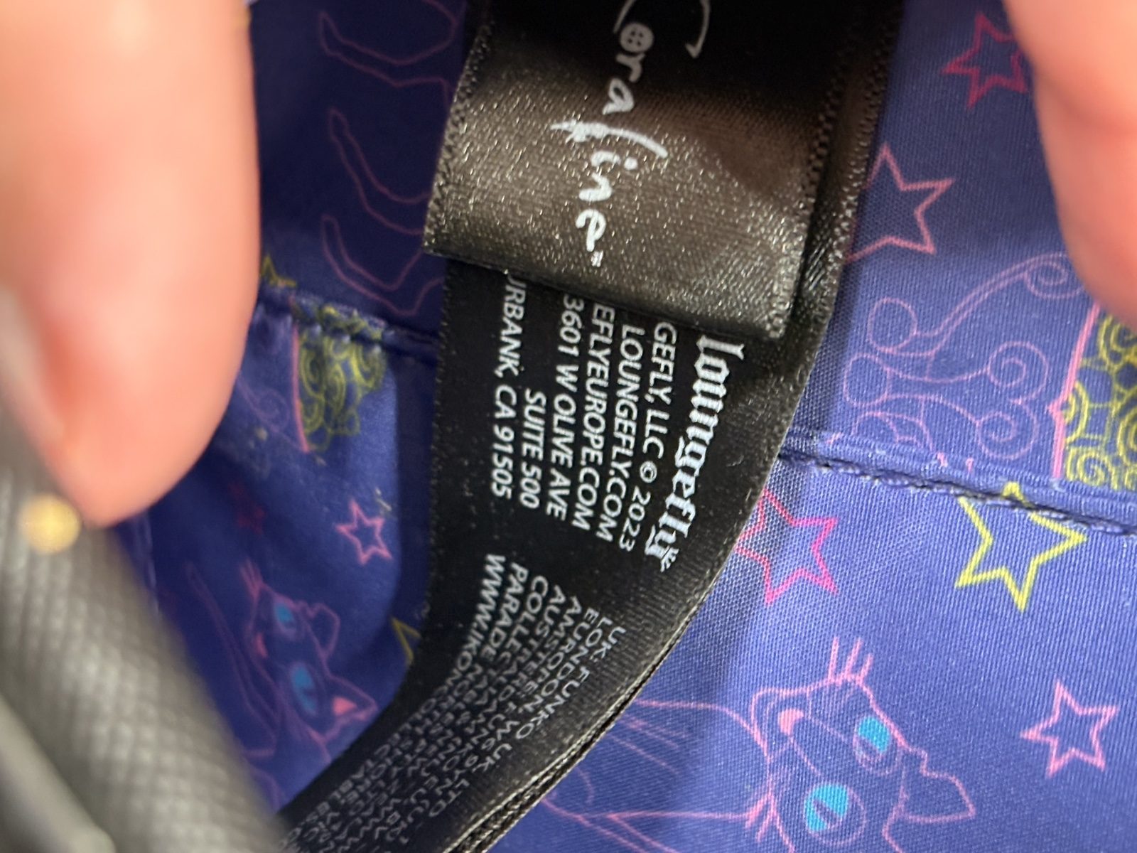 Loungefly Coraline Moon & Cat Circle Crossbody Bag Black & Blue image 8