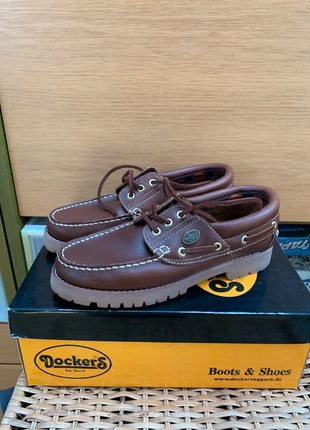 Dockers by Gerli Bootsschuhe | Gr 41 | Braun Leder | Boat Shoes | Neu