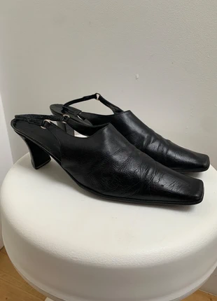 Konstantin starke mule | designer | gr. 40 | schwarz | leder | vintage