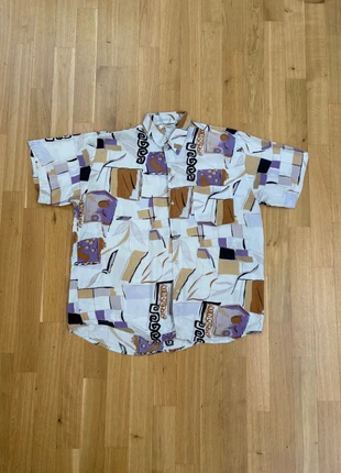 Zunrong vintage hemd | größe 42 fällt wie L oder XL aus | lila braun muster