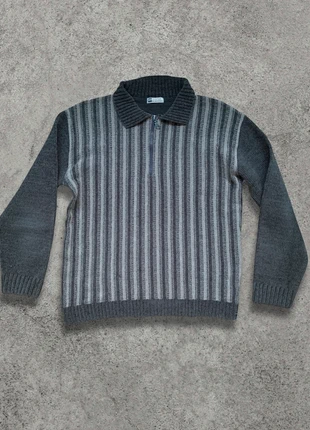 g-star zip pullover gr m retro streifen grau vintage y2k 90s techwear
