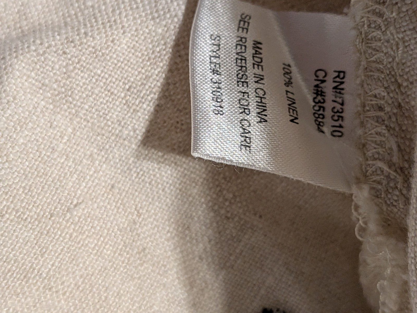 Unbranded Women's Beige Linen Tunic Dress Natural & Black Embroidery One Size image 2