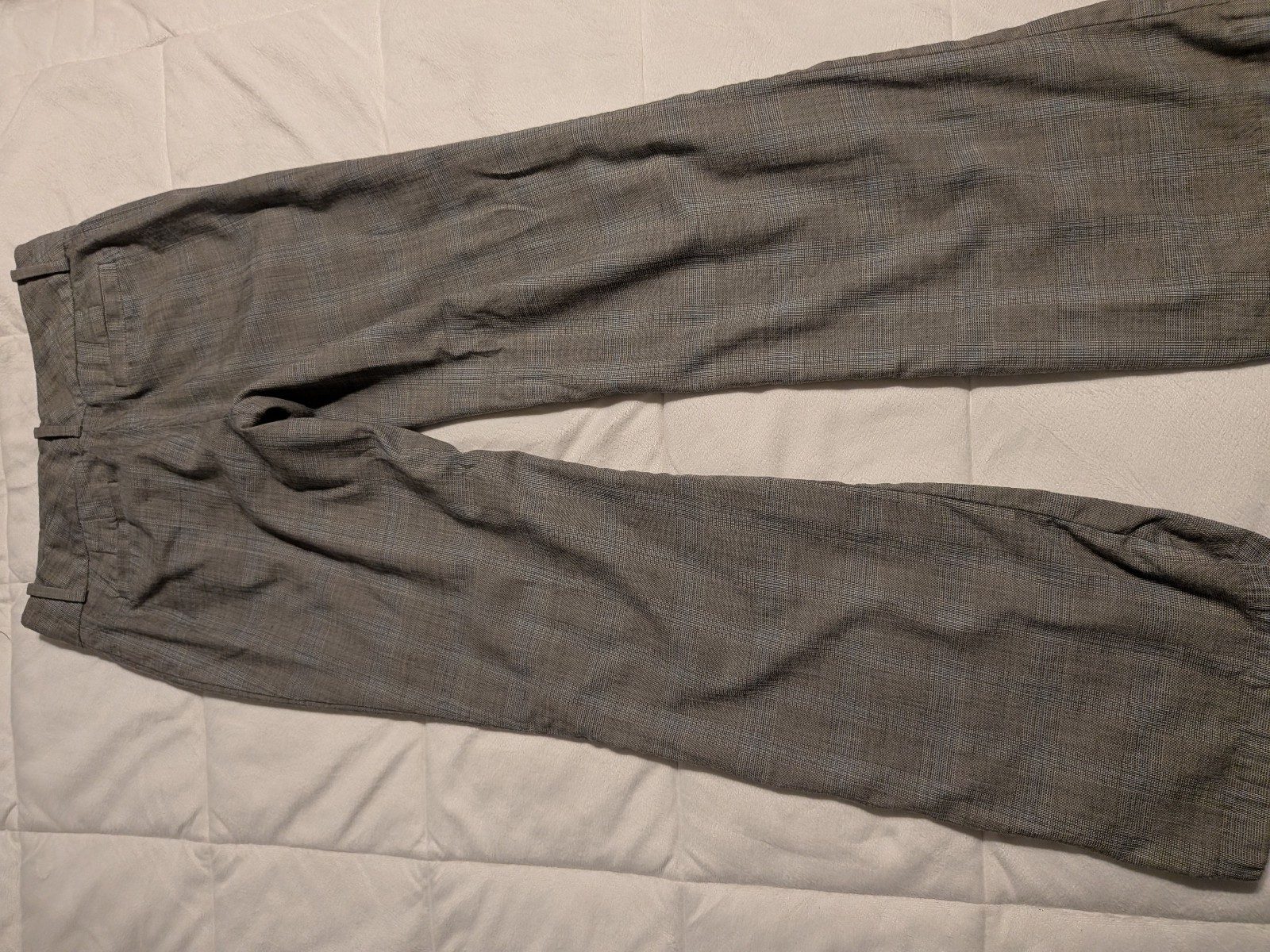 Banana Republic Grey Glen Plaid Wool Blend Dress Pants Size 2 Classic Fit image 3