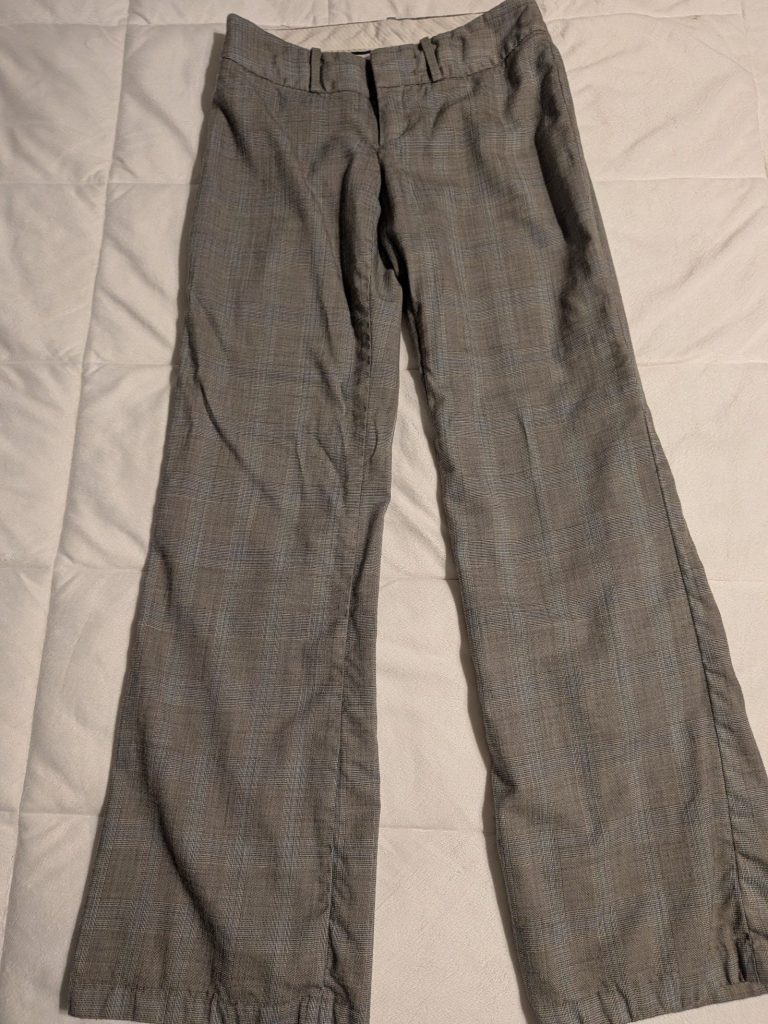 Banana Republic Grey Glen Plaid Wool Blend Dress Pants Size 2 Classic Fit
