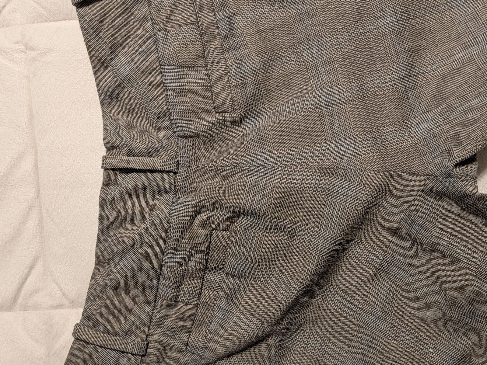 Banana Republic Grey Glen Plaid Wool Blend Dress Pants Size 2 Classic Fit image 4