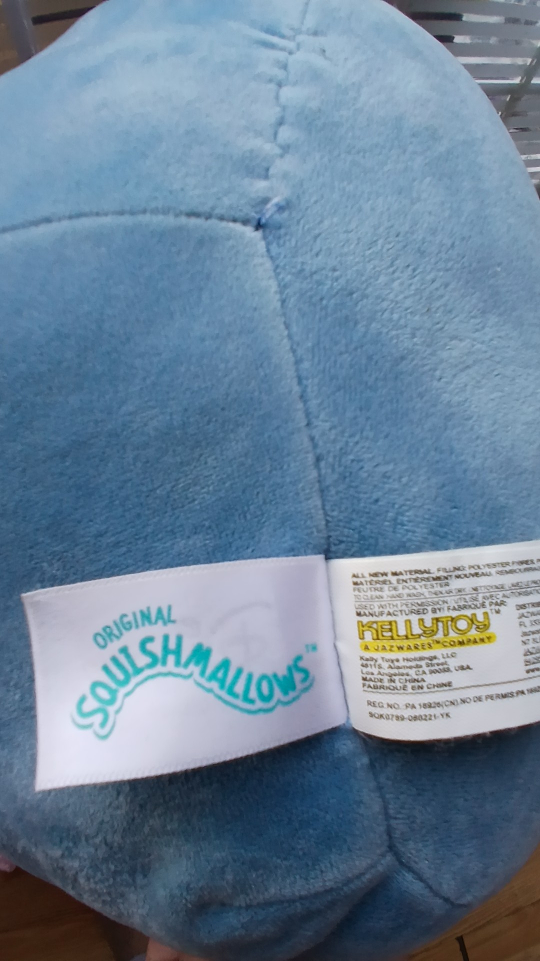 Disney Original Squishmallows Stitch Blue Christmas Plush Toy image 4