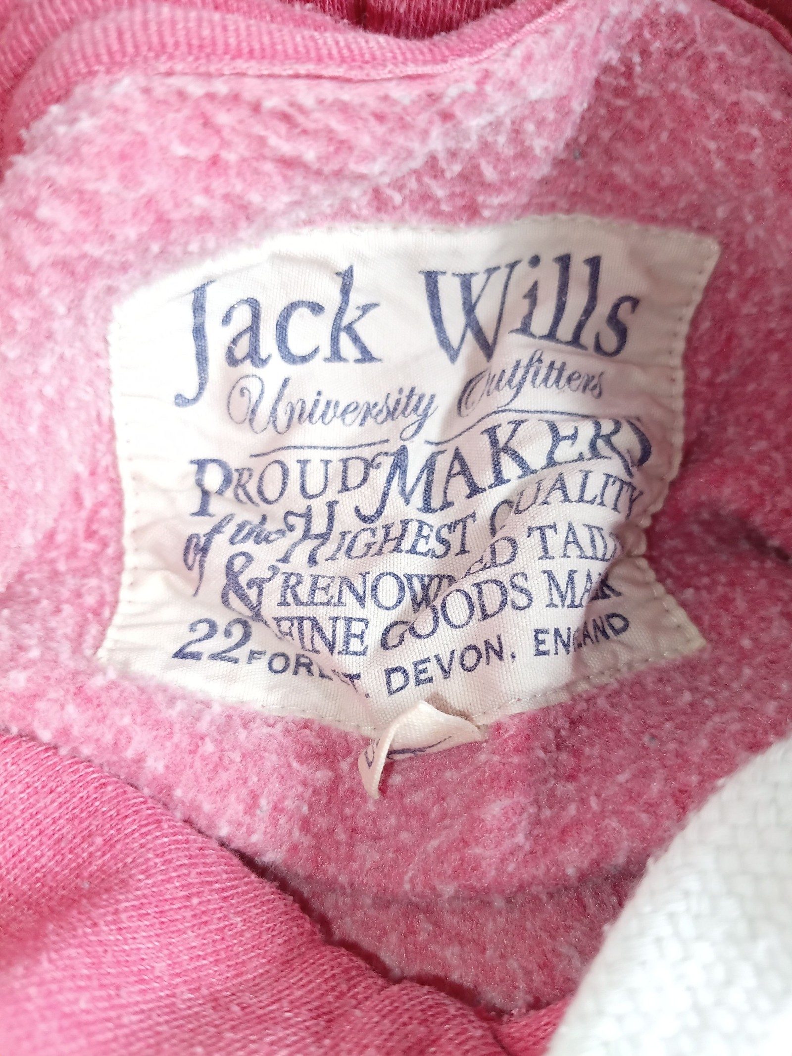 Jack Wills Women's Pink Hoodie UK 14 with Kangaroo Pocket image 3