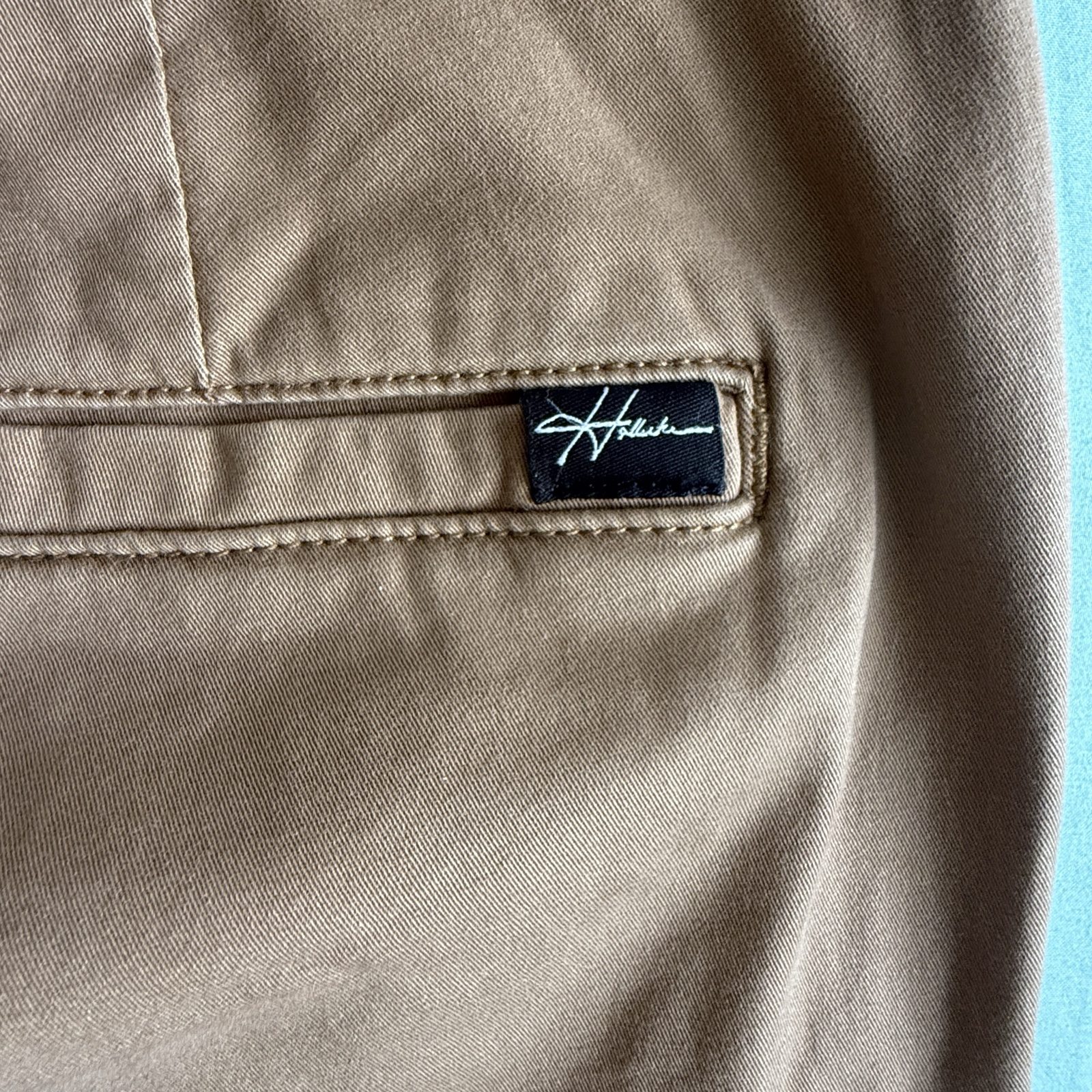 Hollister Men's Brown Super Skinny Chino Pants 28x30 Stretch image 5