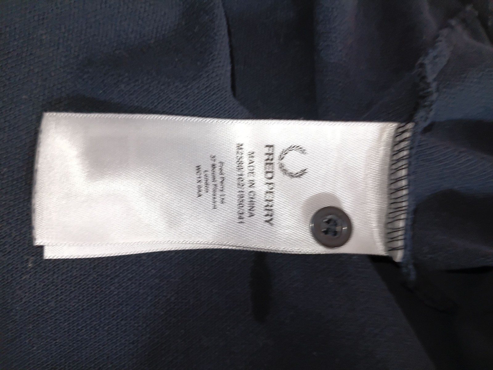 Fred Perry Navy & Purple Striped Sleeve Polo Shirt XL