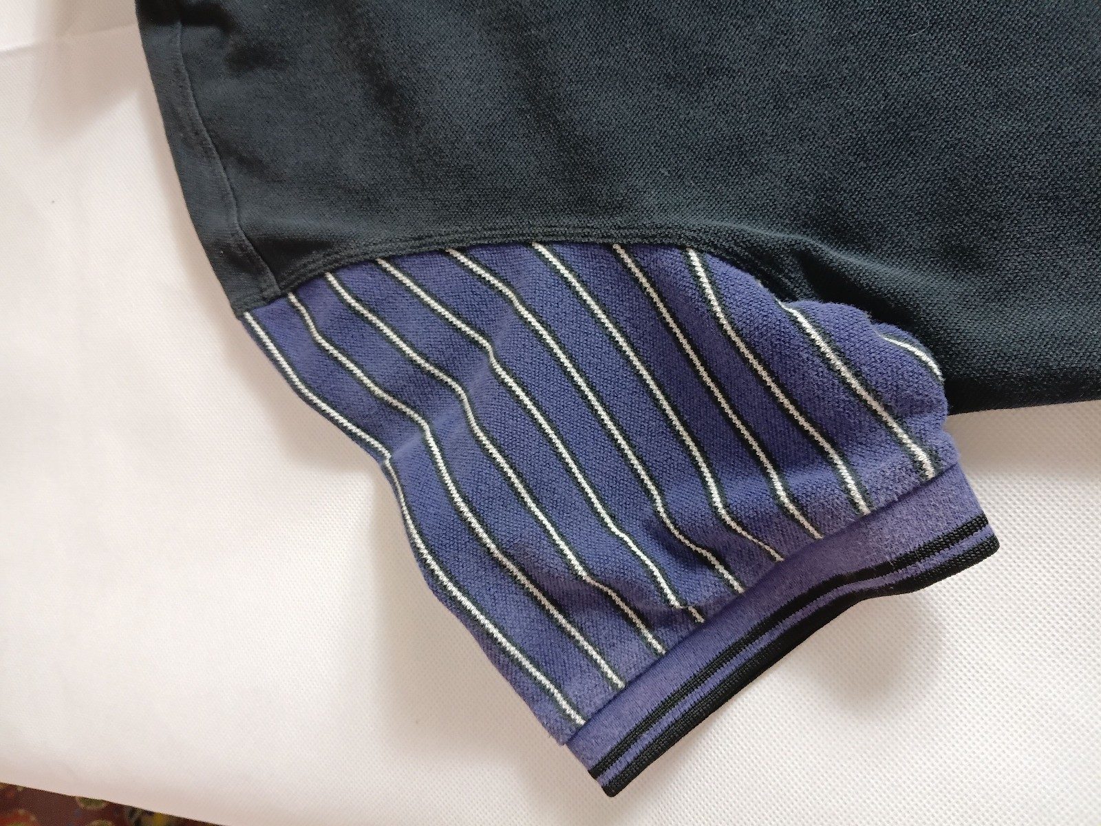 Fred Perry Navy & Purple Striped Sleeve Polo Shirt XL image 8