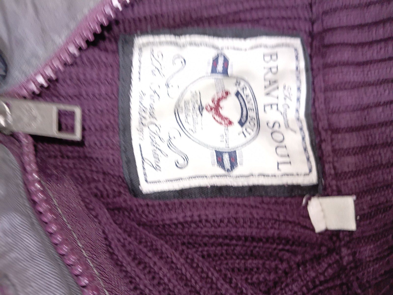 Brave Soul Purple Ribbed Knitted Sweater XL Button Neck image 4