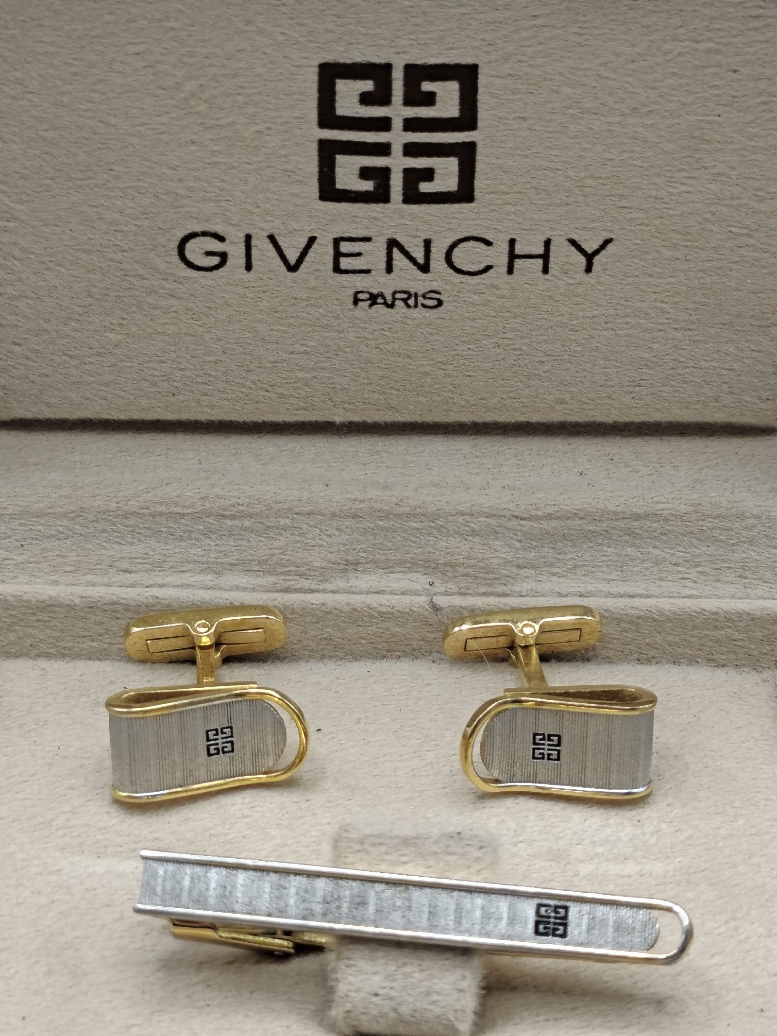 Givenchy Men Gold & Silver Cufflinks & Tie Clip Set Other image 2