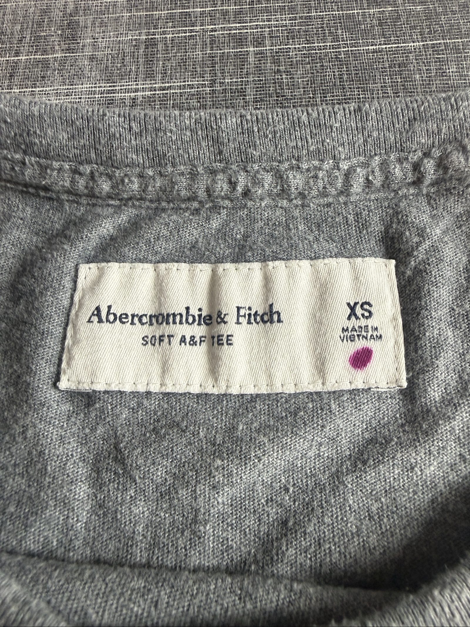 Abercrombie & Fitch Women's Grey Soft A&F Tee XS Embroidered Logo image 3