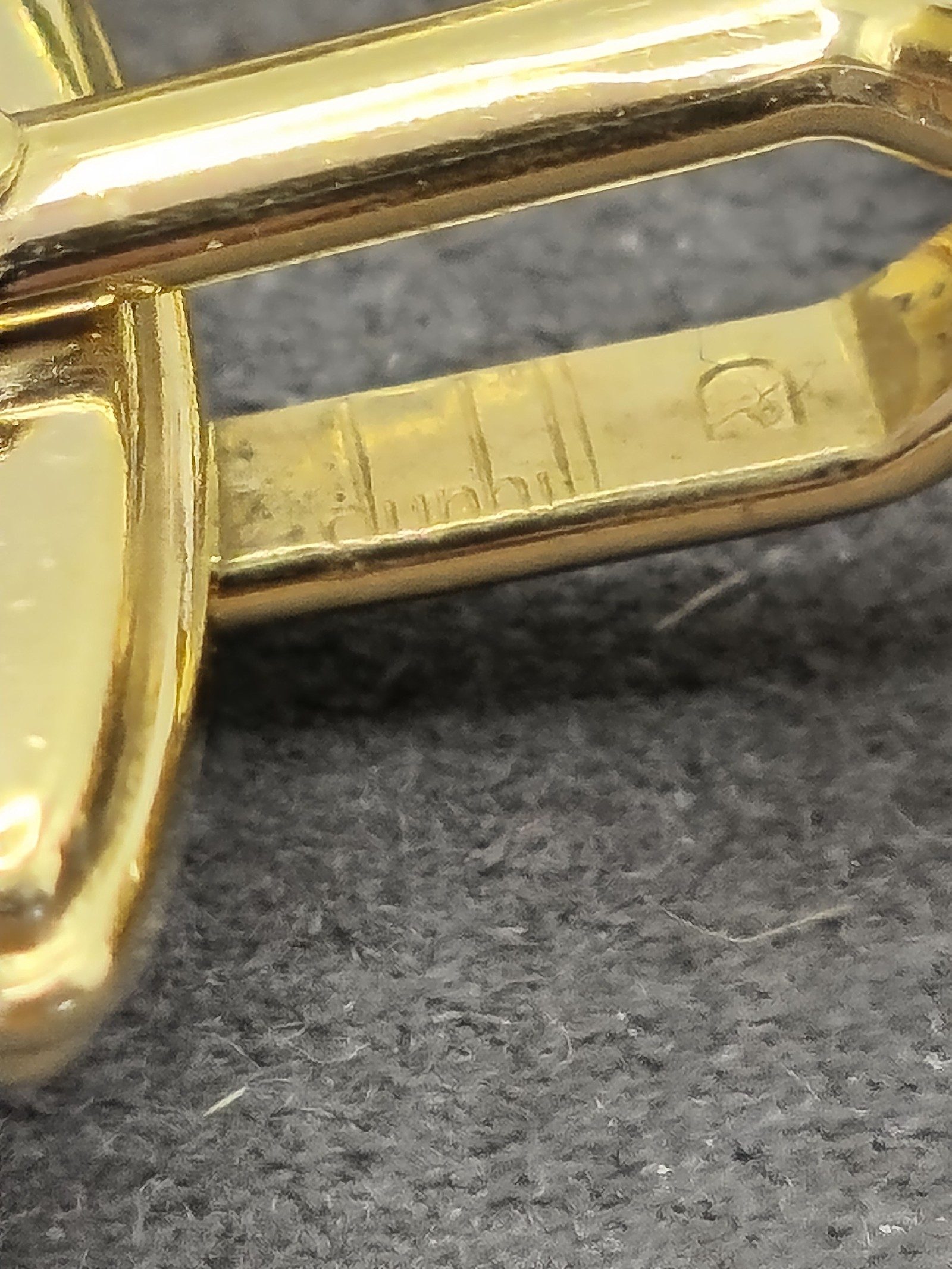 Dunhill Men's Gold & Grey Round Cufflinks in Box image 8