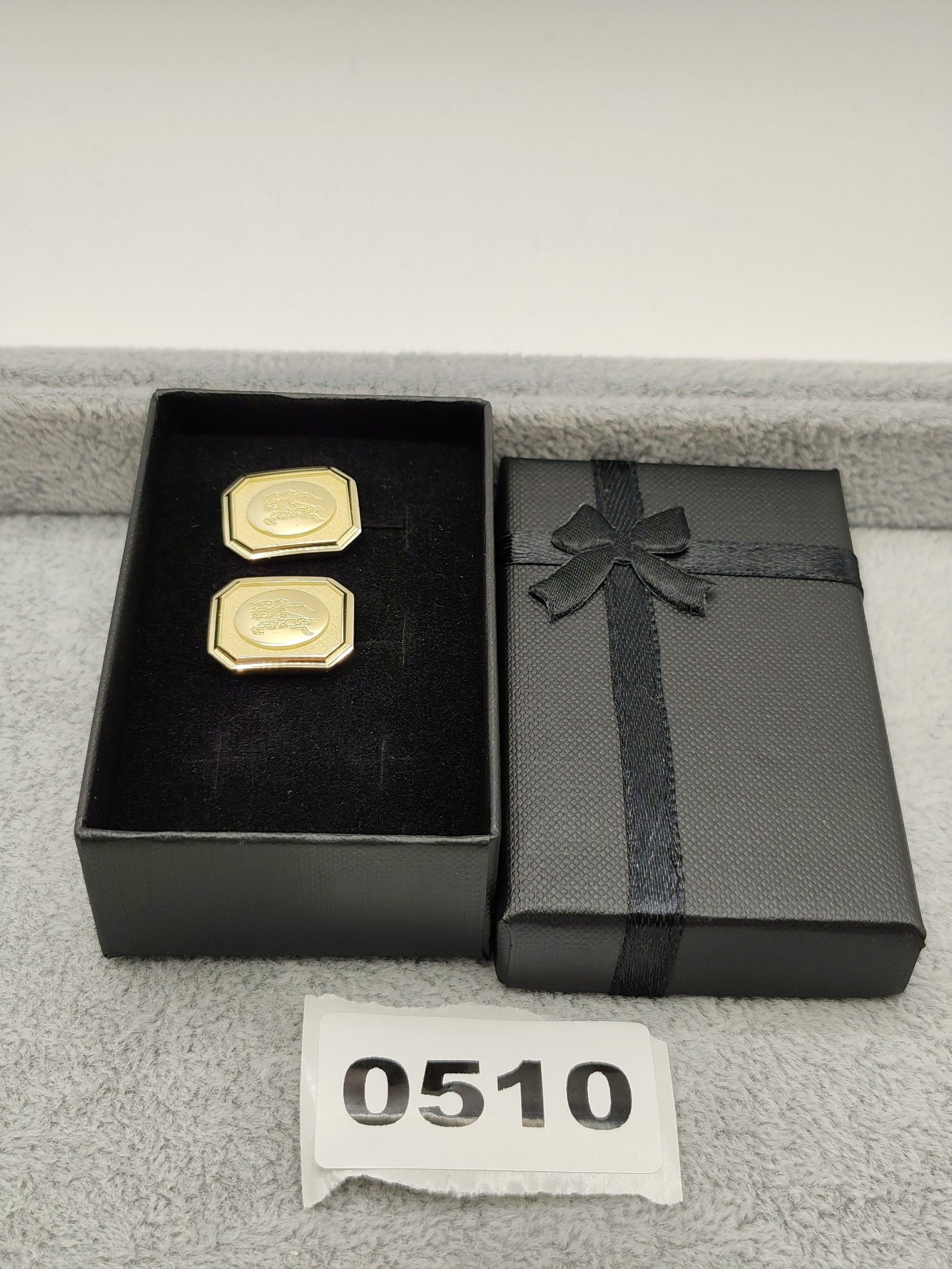 Burberry Vintage Gold Tone Riding Knight Cufflinks Men Other