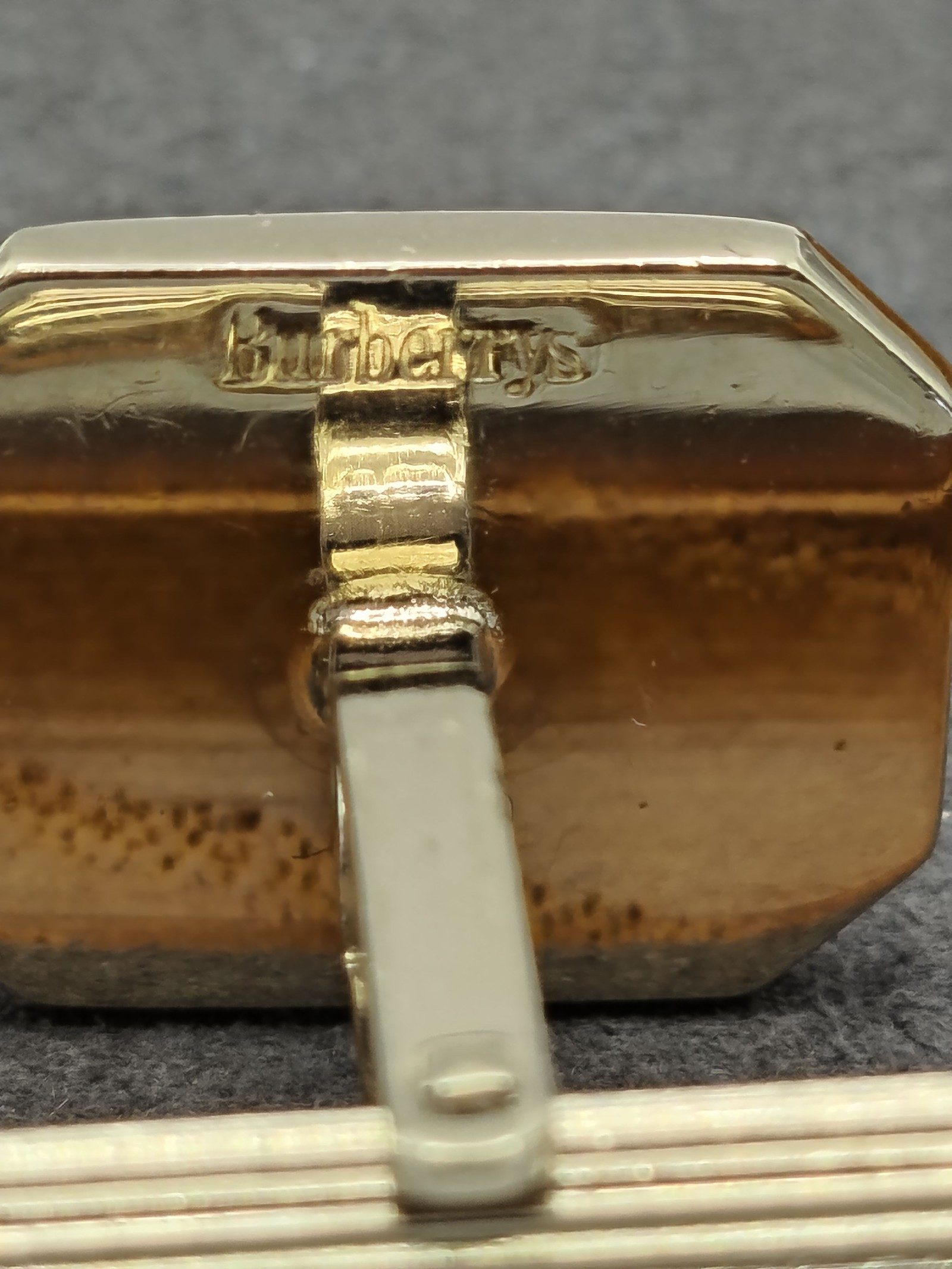Burberry Vintage Gold Tone Riding Knight Cufflinks Men Other image 8