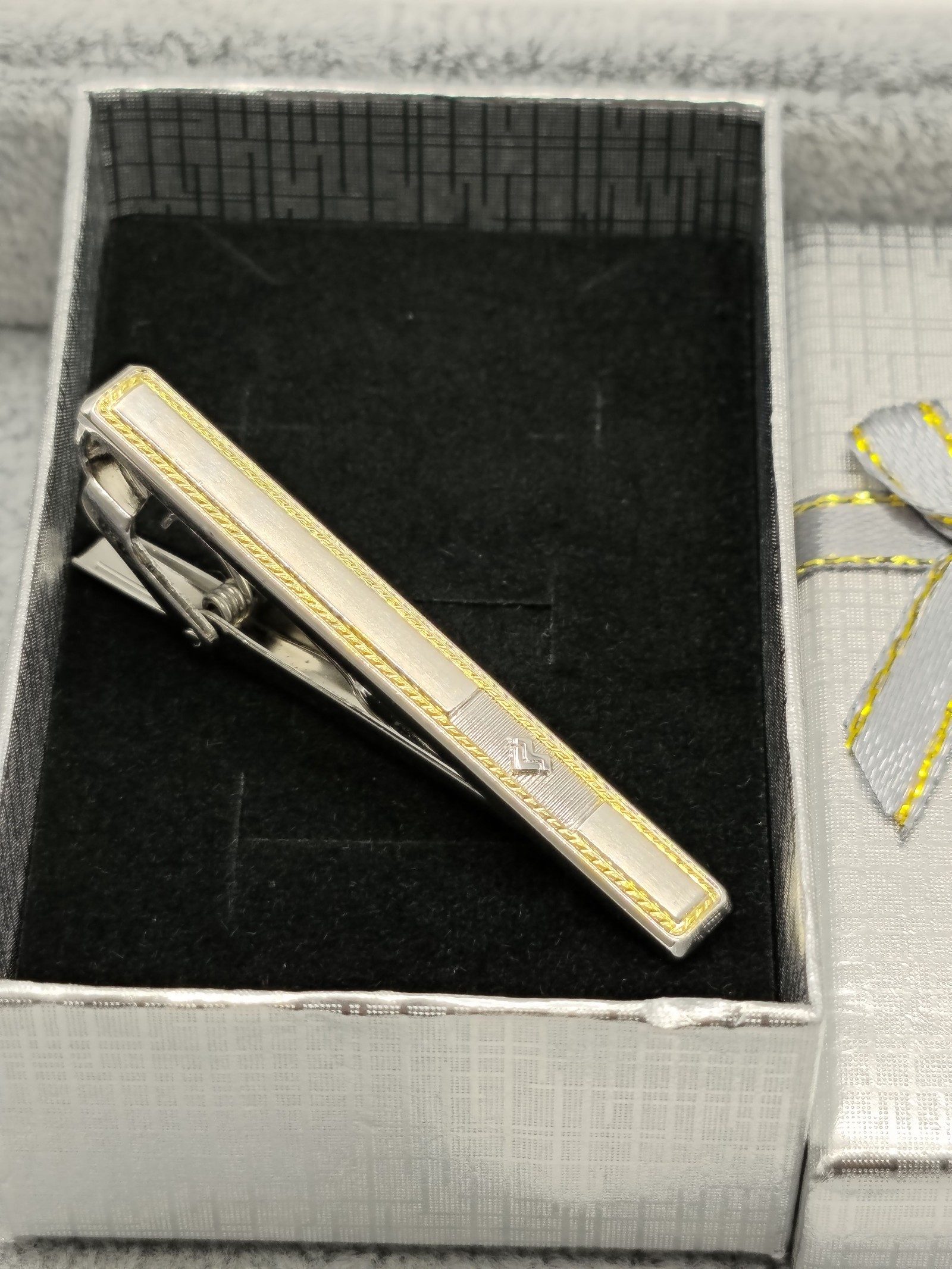 Valentino silver Tone Men's Tie Clip Elegant Accessory image 2