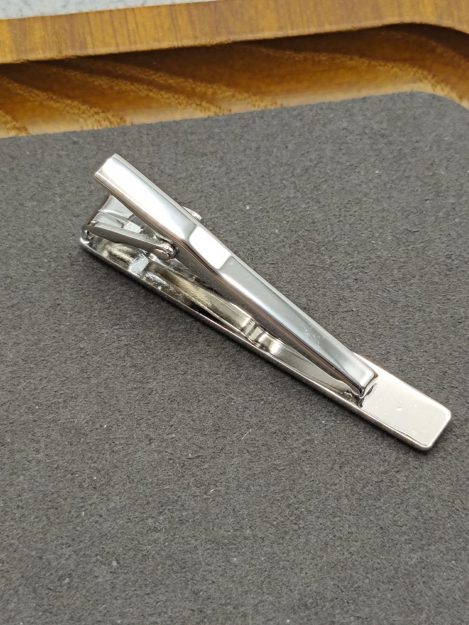 Valentino silver Tone Men's Tie Clip Elegant Accessory image 3