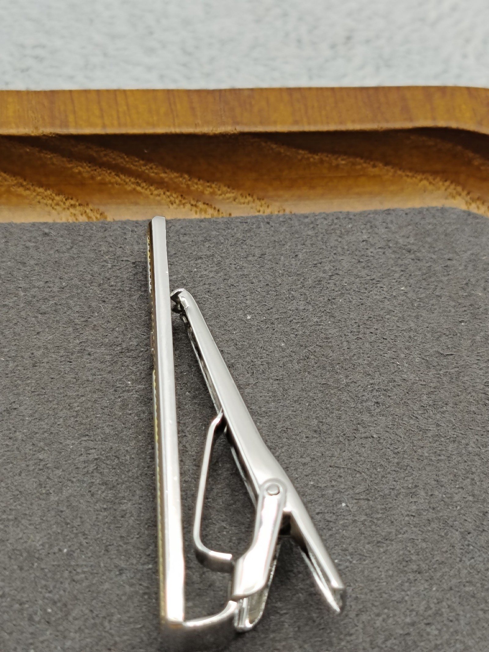 Valentino silver Tone Men's Tie Clip Elegant Accessory image 6