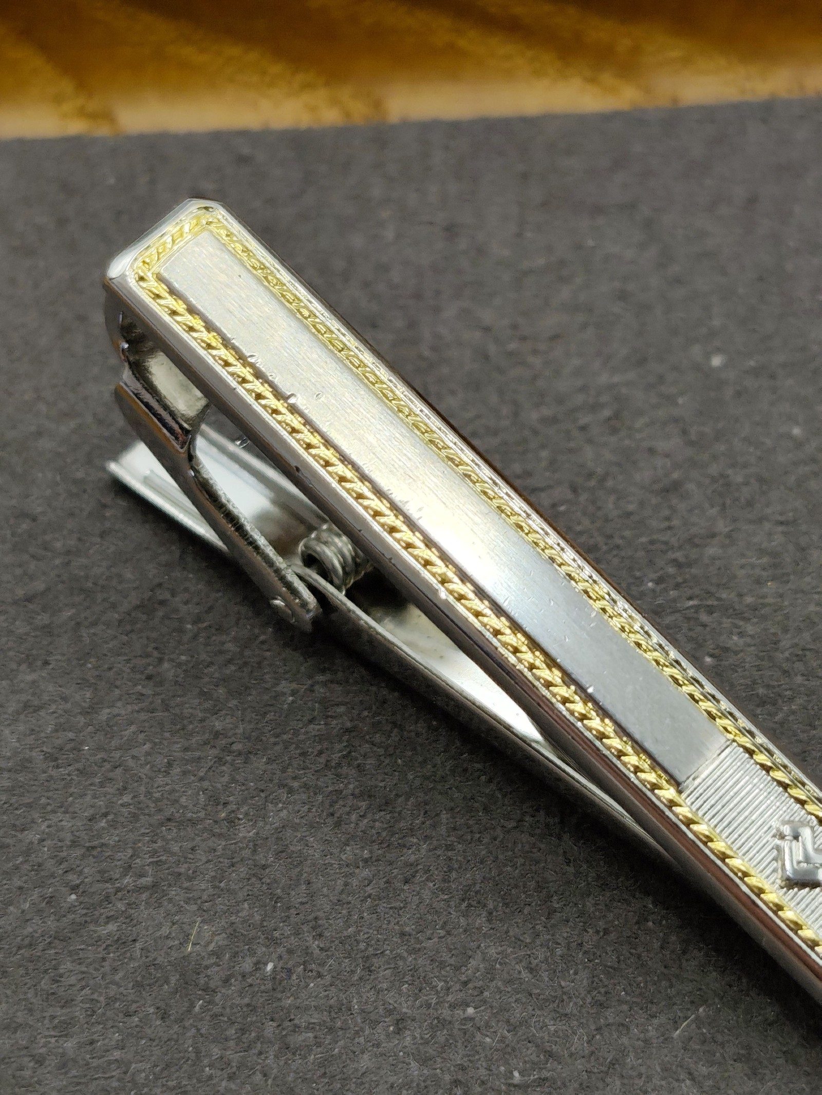 Valentino silver Tone Men's Tie Clip Elegant Accessory image 9