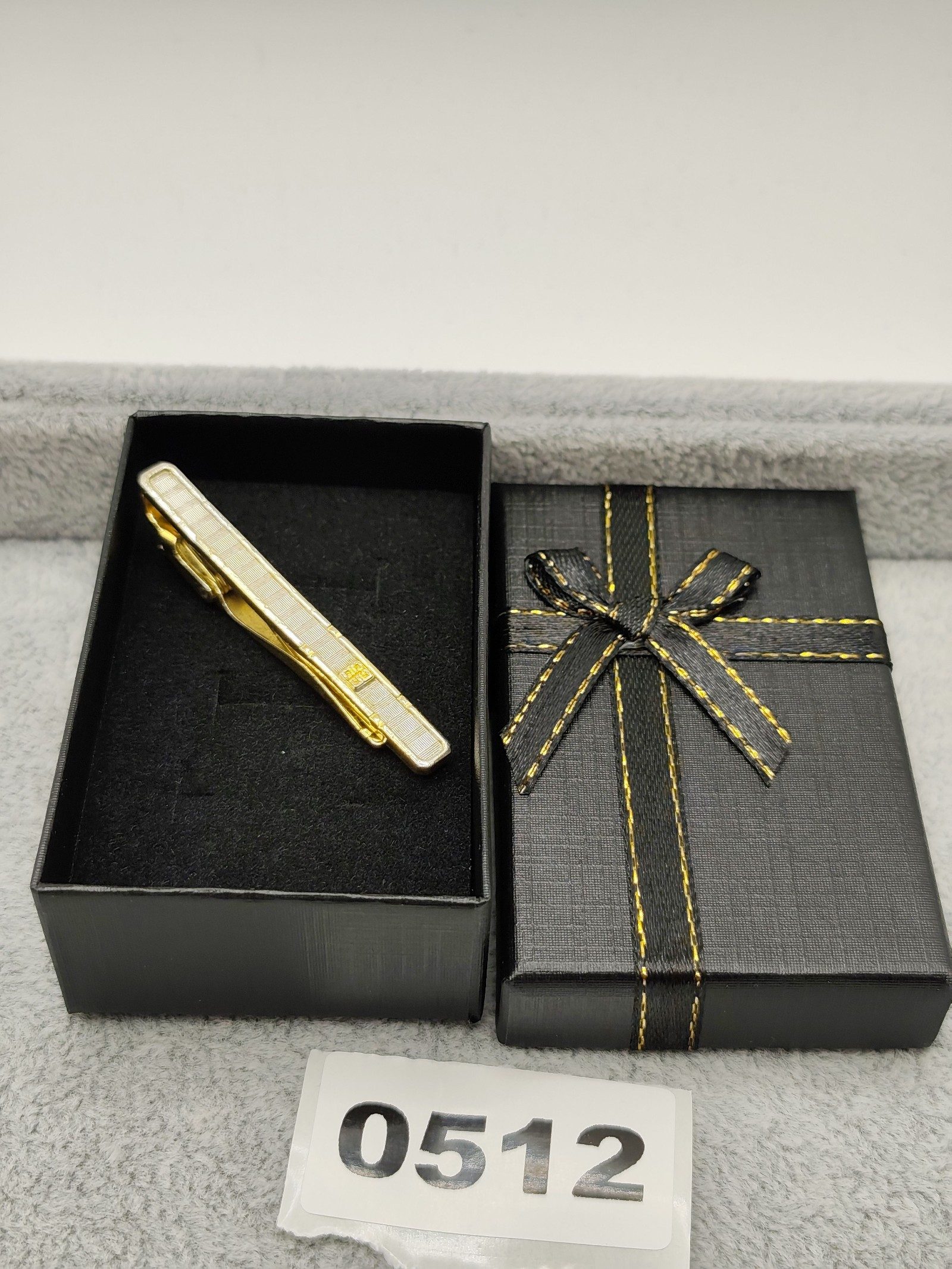 Givenchy Men's Gold & Silver Tone Geometric Patterned Tie Clip