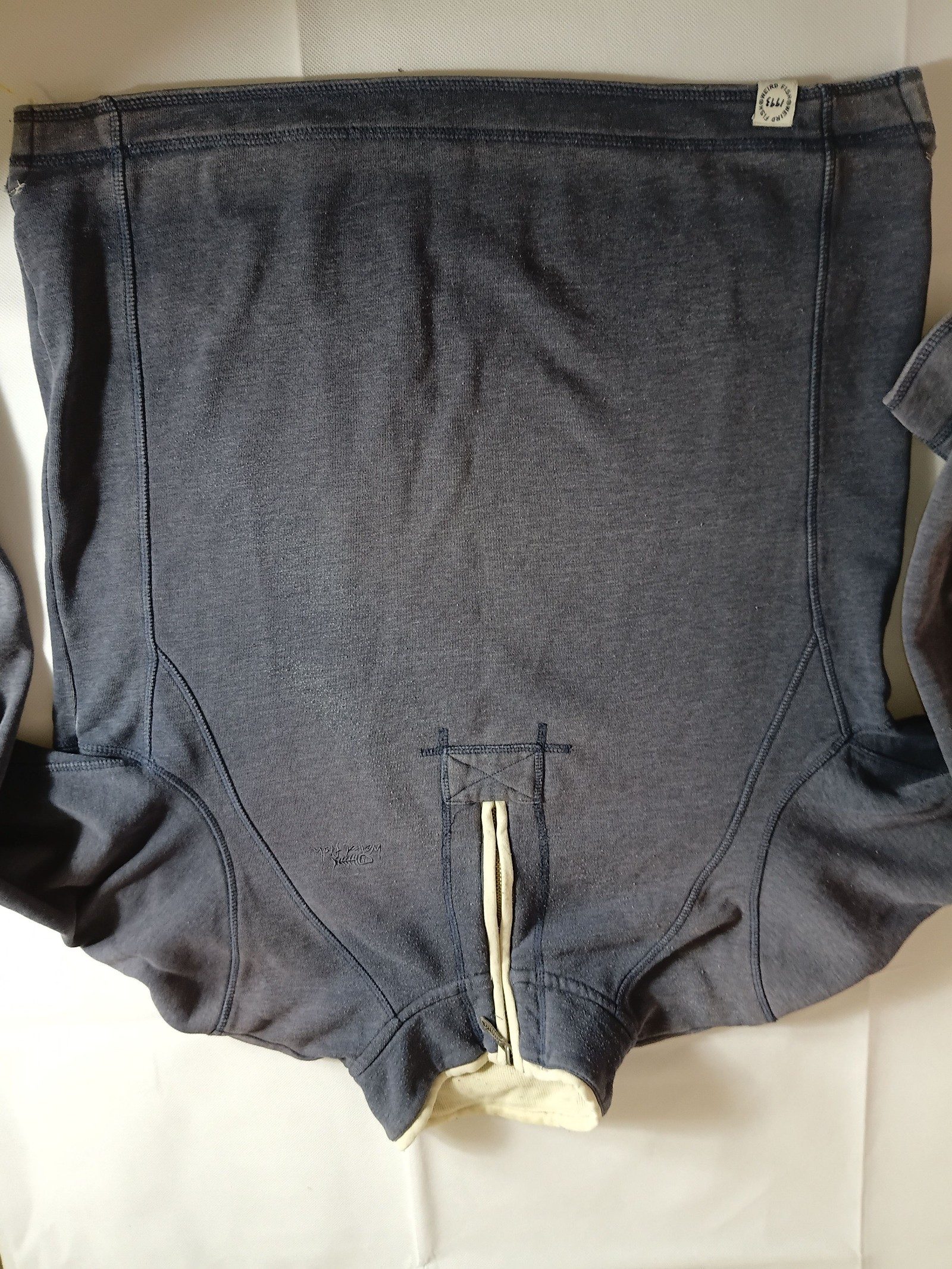 Weird Fish Men's Blue Cotton Zip Neck Sweatshirt Medium image 4