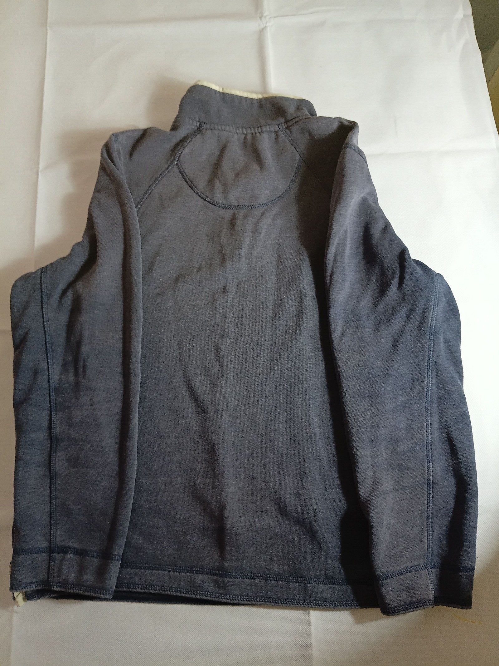 Weird Fish Men's Blue Cotton Zip Neck Sweatshirt Medium image 6