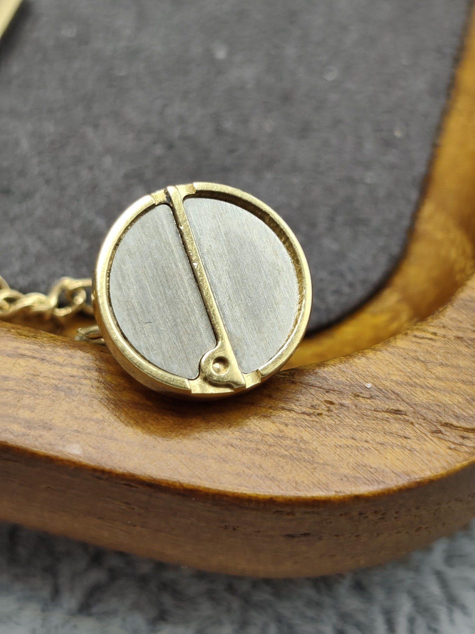 Dunhill Gold & Silver Tone Men's Tie Tack with Chain & Bar image 3