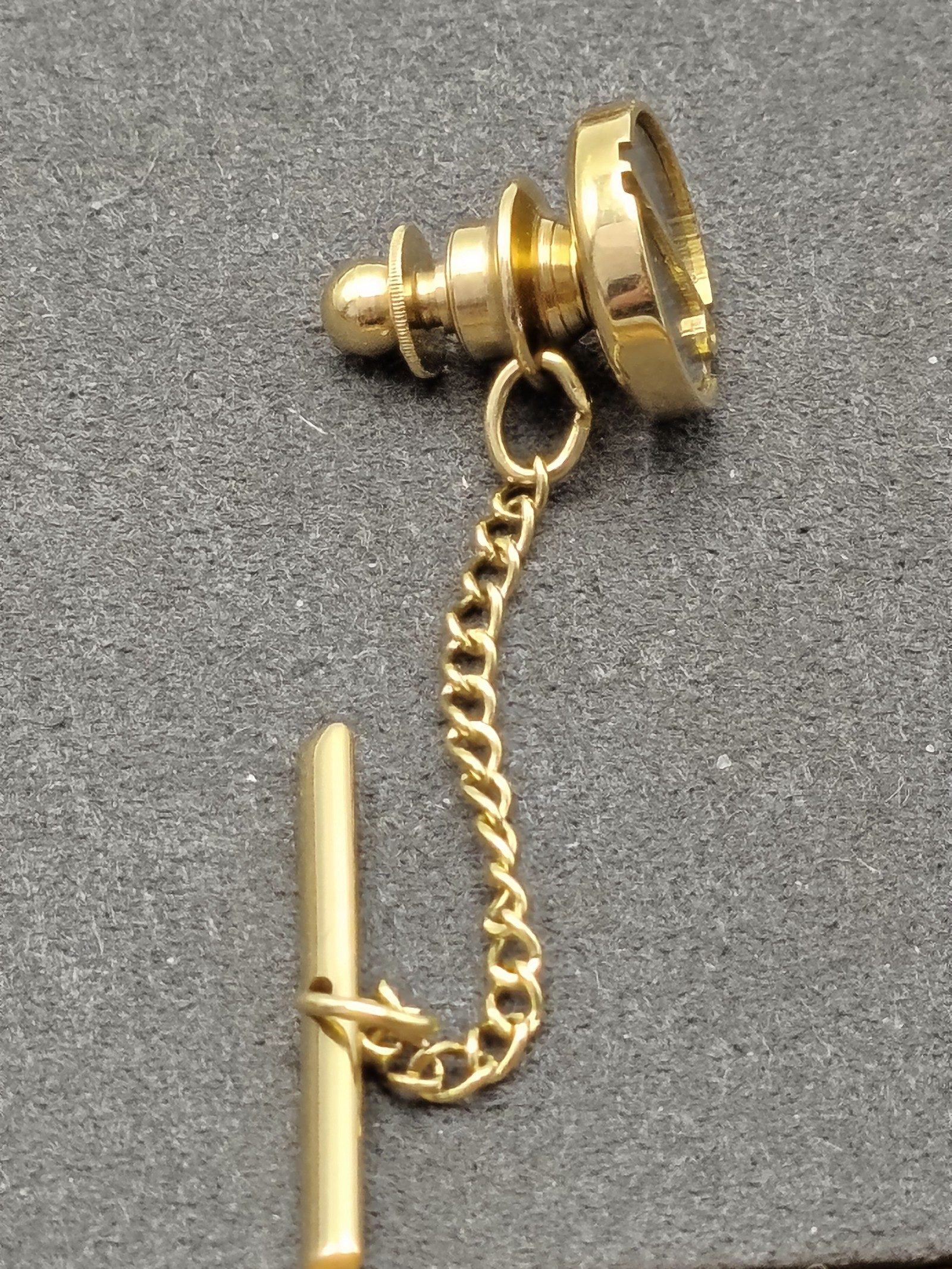 Dunhill Gold & Silver Tone Men's Tie Tack with Chain & Bar image 5