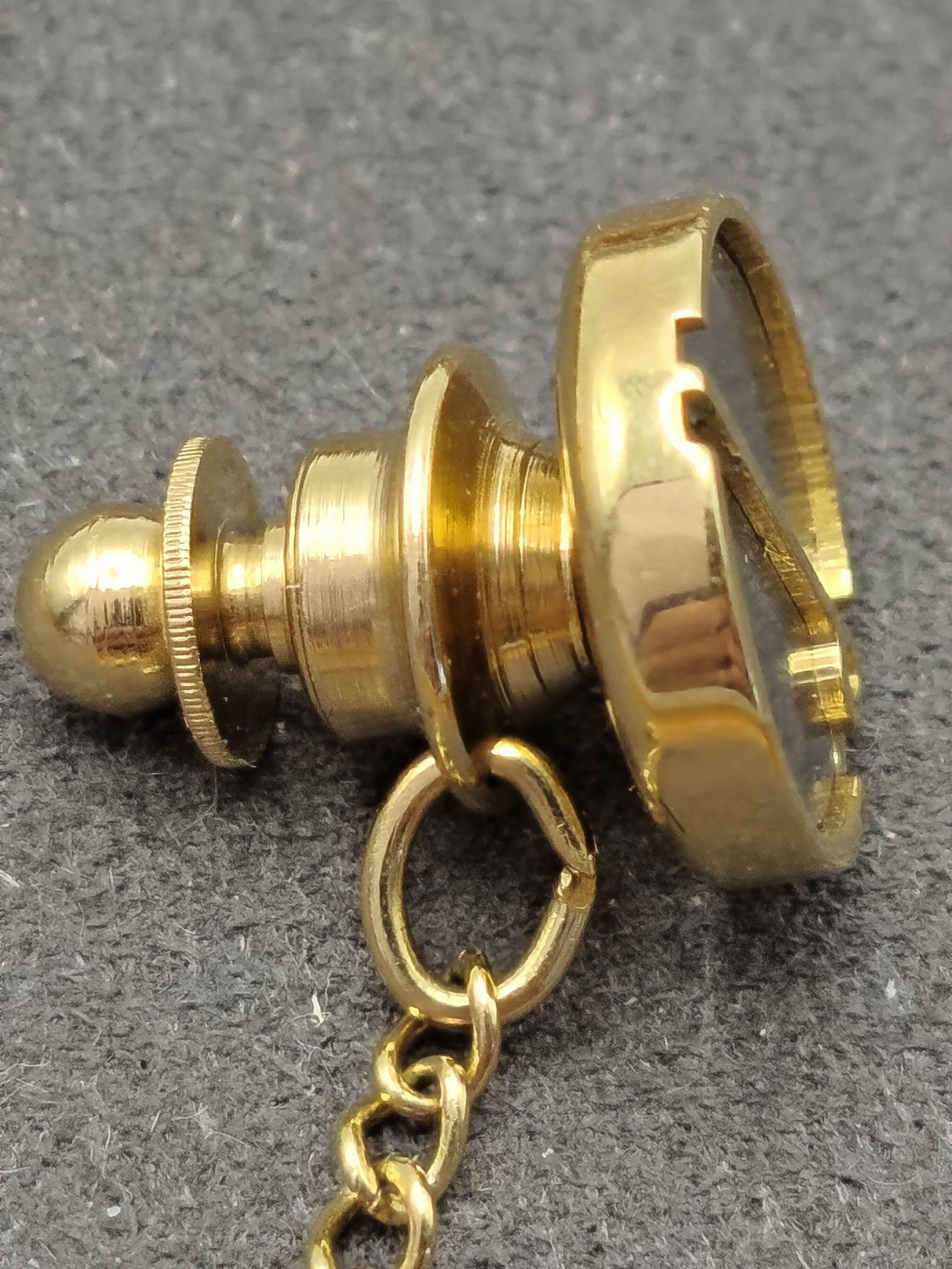 Dunhill Gold & Silver Tone Men's Tie Tack with Chain & Bar image 6