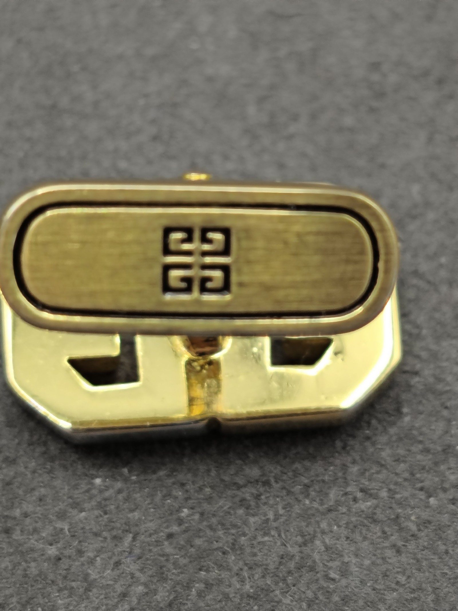 Givenchy Gold & Silver Tone Interlocking Design Cufflinks Pair image 9