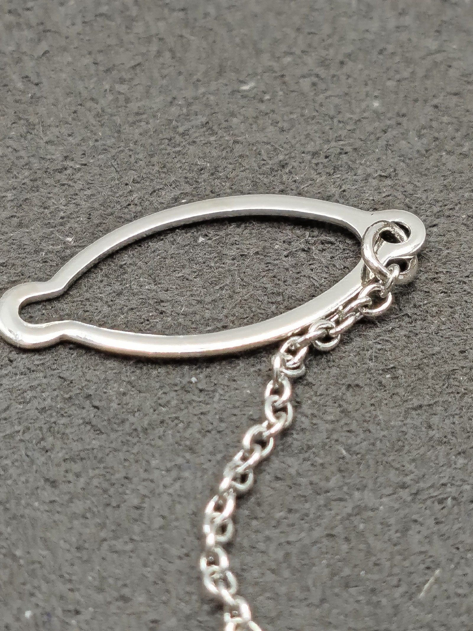 Silver Women's White Pearl tie Pin with Safety Chain Other image 7