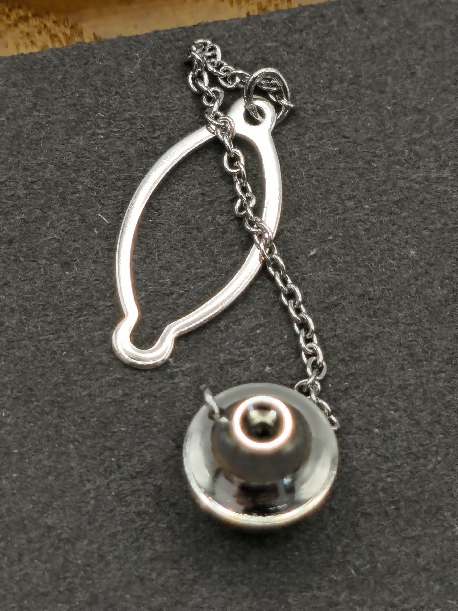 Silver Women's White Pearl tie Pin with Safety Chain Other image 8