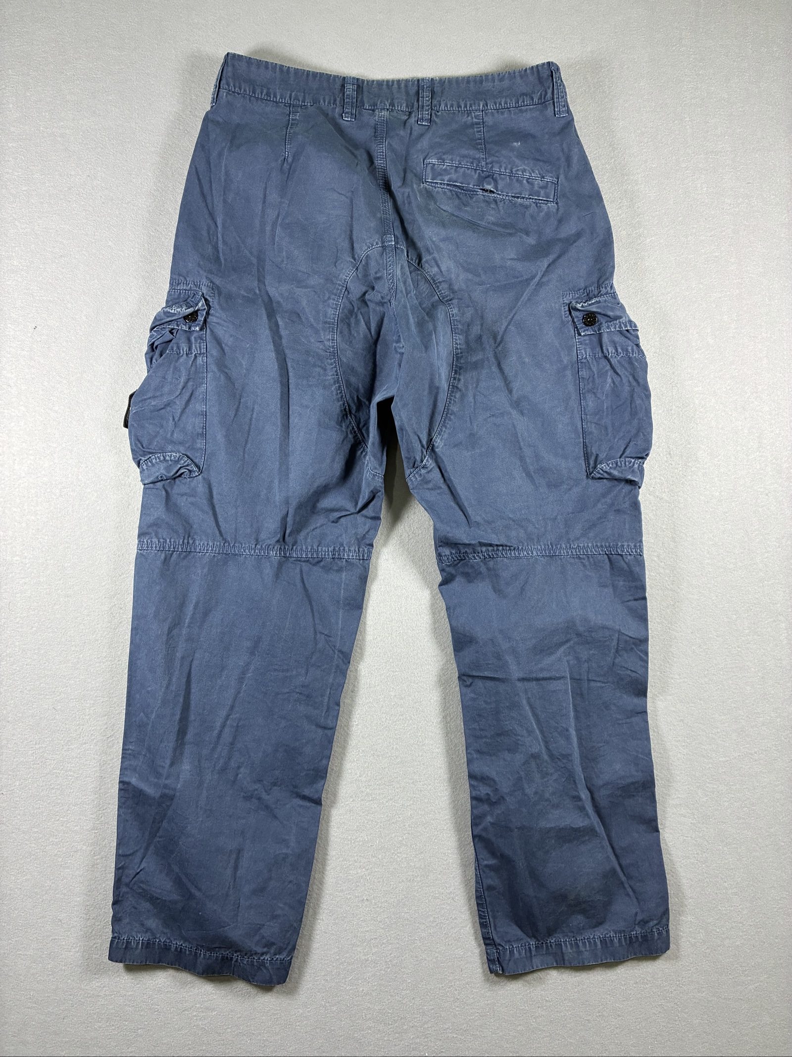 Stone Island Men's Blue Cargo Trousers W30 Cotton image 5