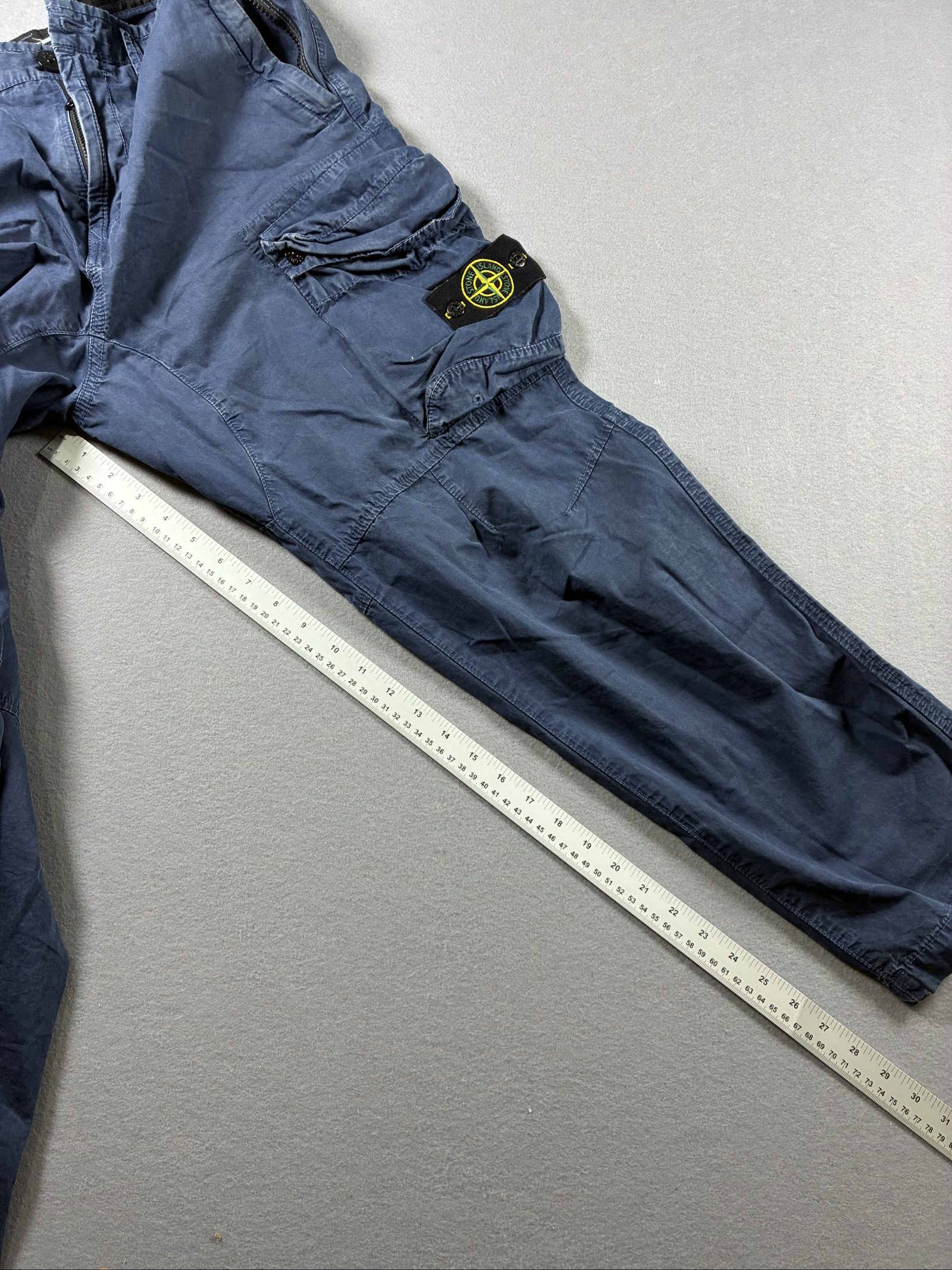 Stone Island Men's Blue Cargo Trousers W30 Cotton image 6