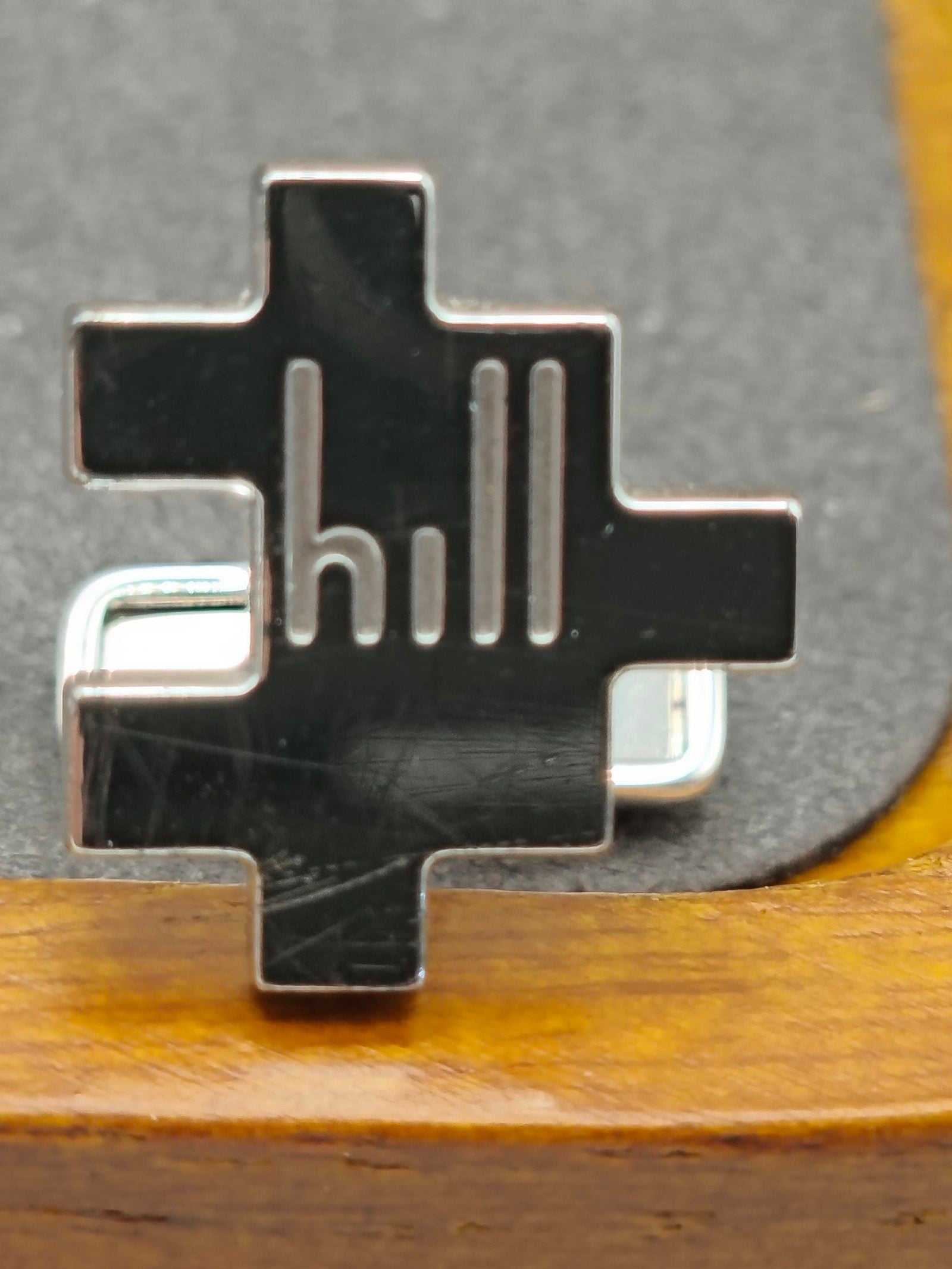 Dunhill Men Silver Puzzle Logo Cufflinks image 5