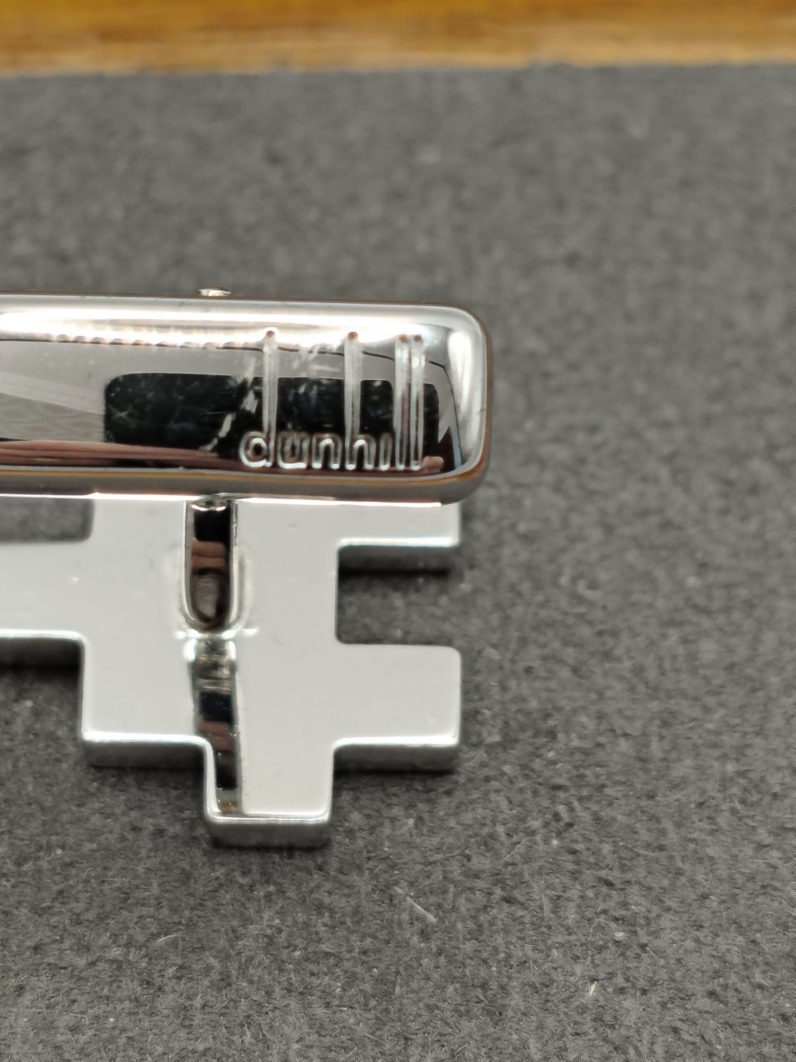 Dunhill Men Silver Puzzle Logo Cufflinks image 8