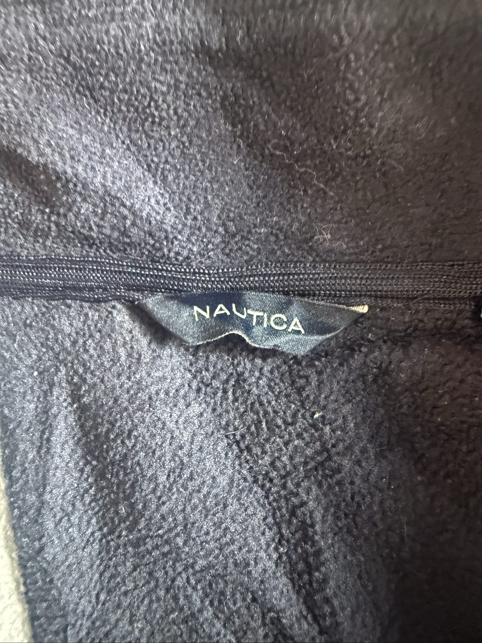 Nautica Men’s Light Grey Fleece Half Zip Jumper XS Warm Soft image 8