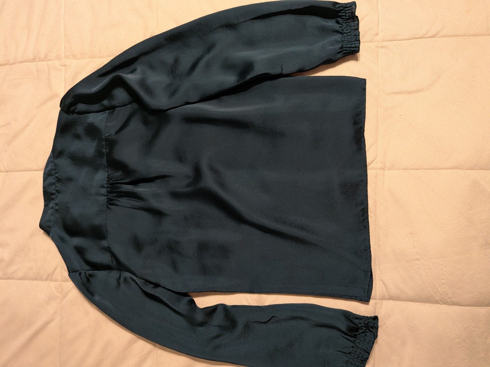 LOFT Women Black Polyester Long Sleeve Blouse XS image 2