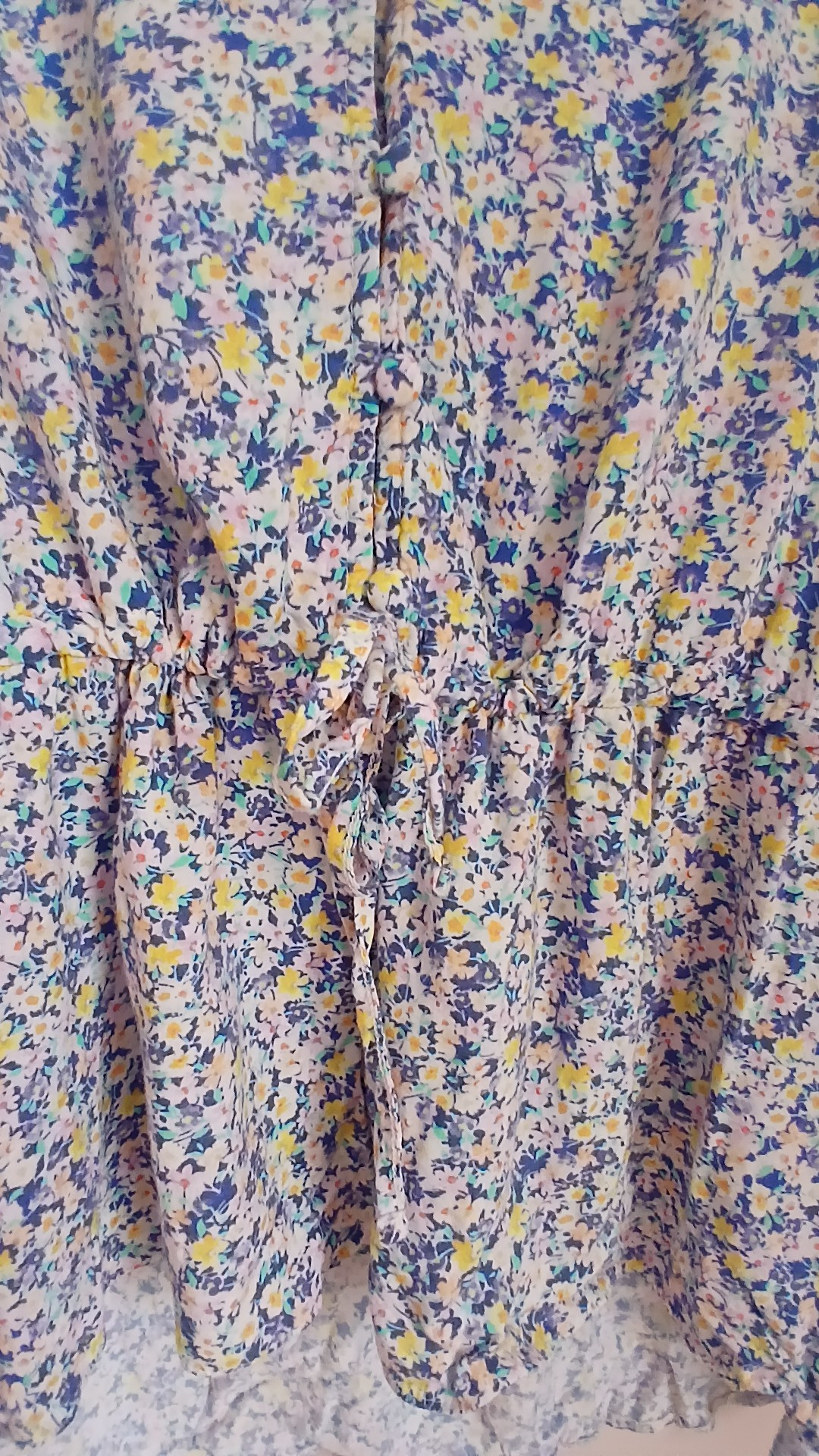 Women's Multi Floral Button Up Peplum Blouse with Tie Waist Size 18 image 4