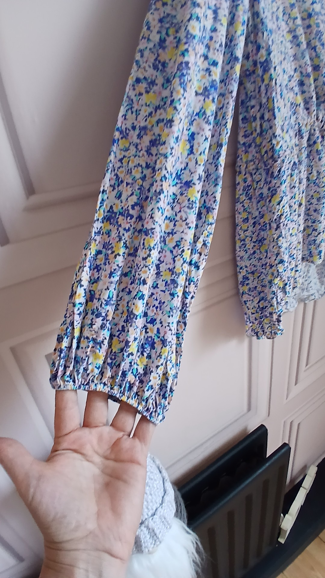 Women's Multi Floral Button Up Peplum Blouse with Tie Waist Size 18 image 5