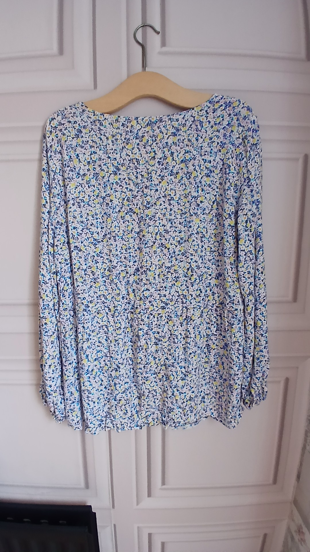 Women's Multi Floral Button Up Peplum Blouse with Tie Waist Size 18 image 6