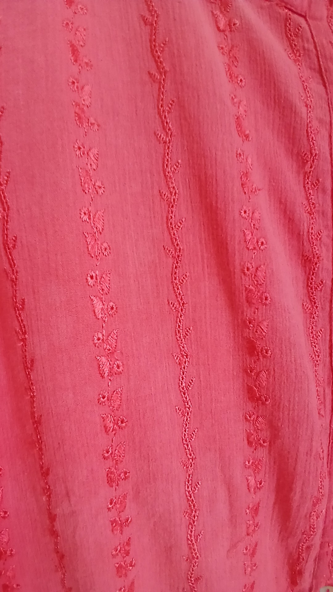 Coral Embroidered Sleeveless Button Top Size 20 image 2