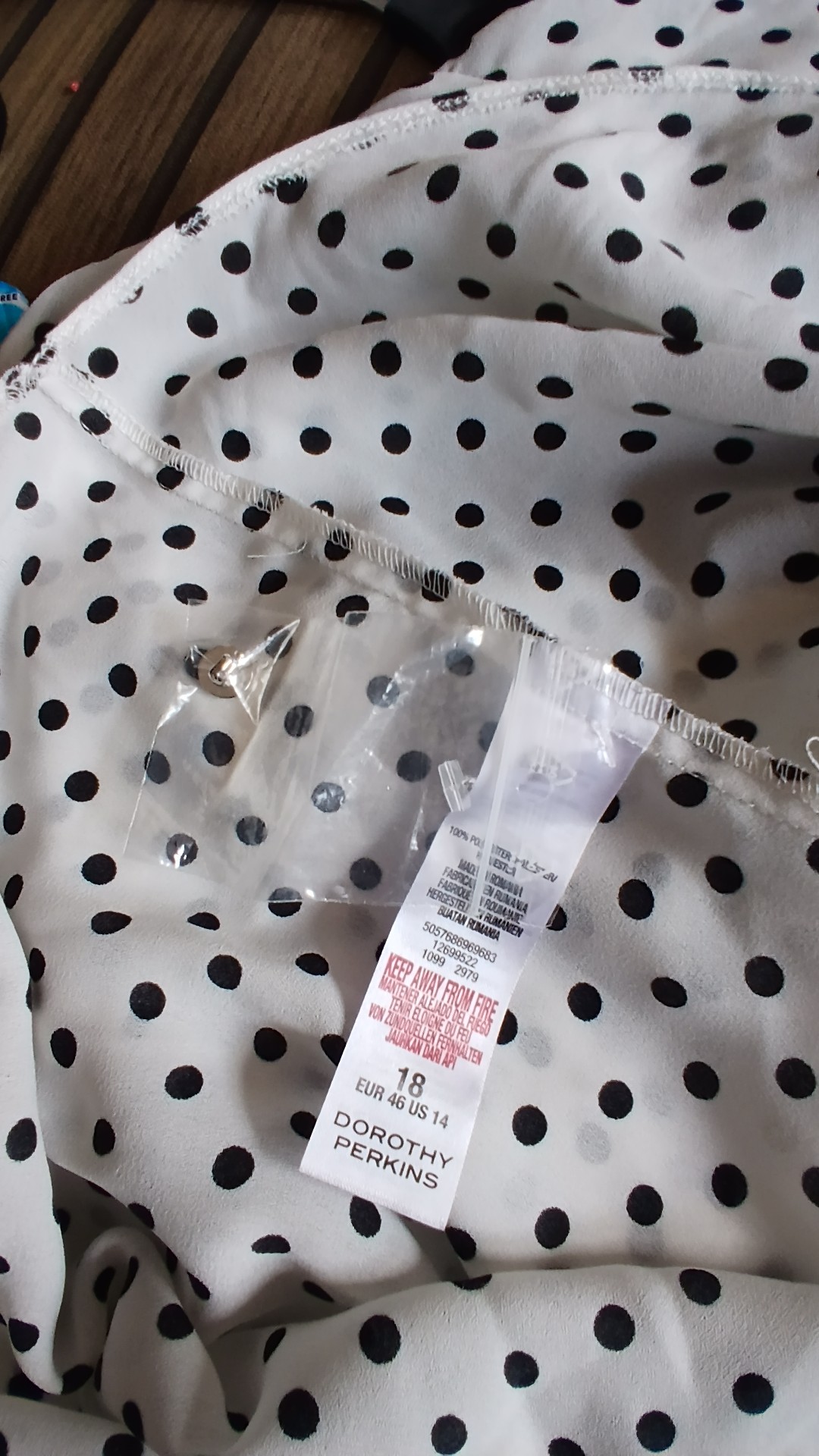 Billie & Blossom Women's White & Black Polka Dot Petite Blouse UK 18 image 6