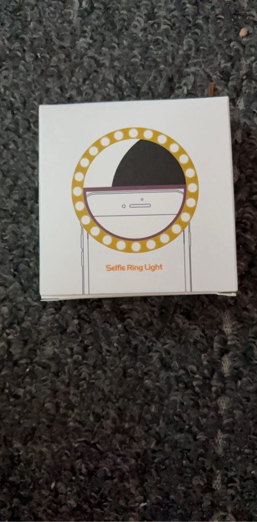White Selfie Ring Light Clip-On