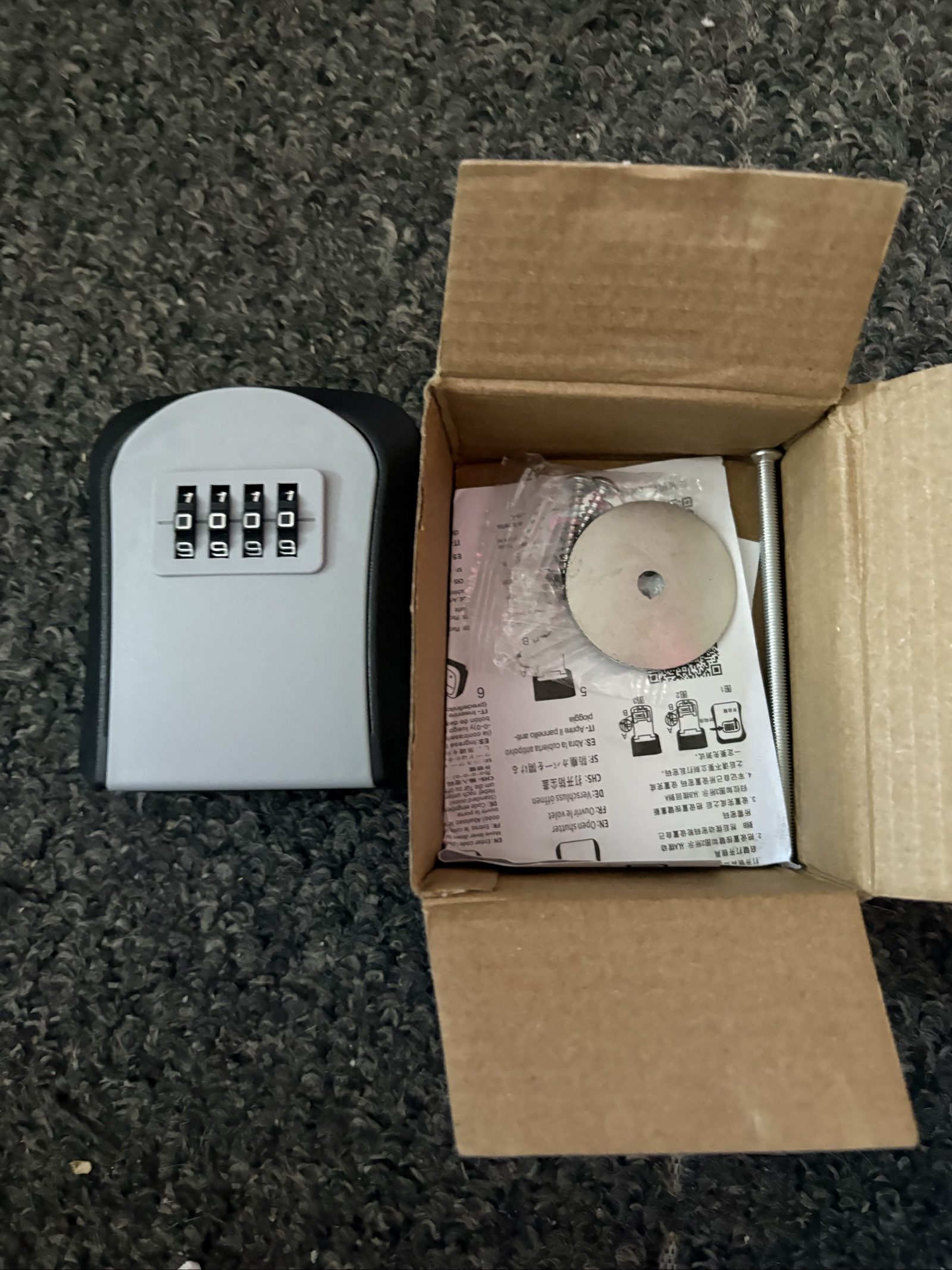 Combination Lock Key Safe Box with Fixing Kit image 2