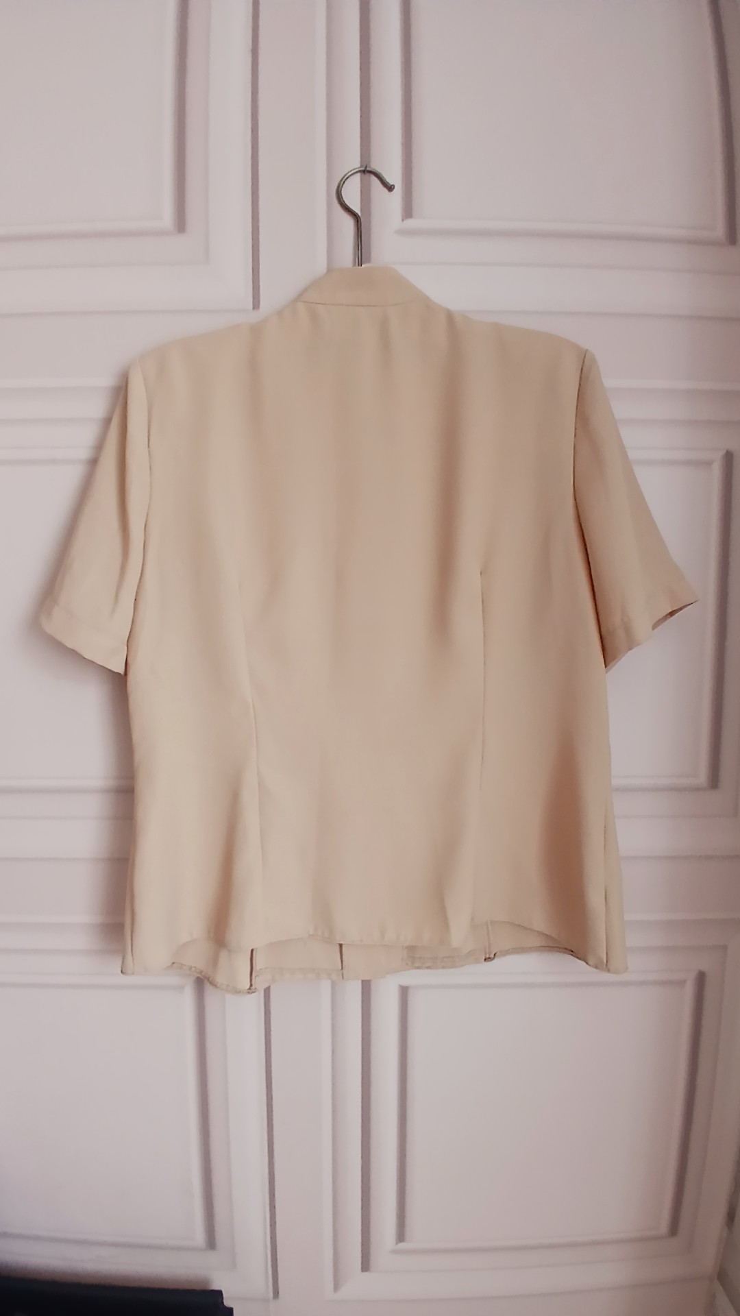 Annie Brooks Beige Short Sleeve Button Blouse with Faux Jacket UK 18 image 3