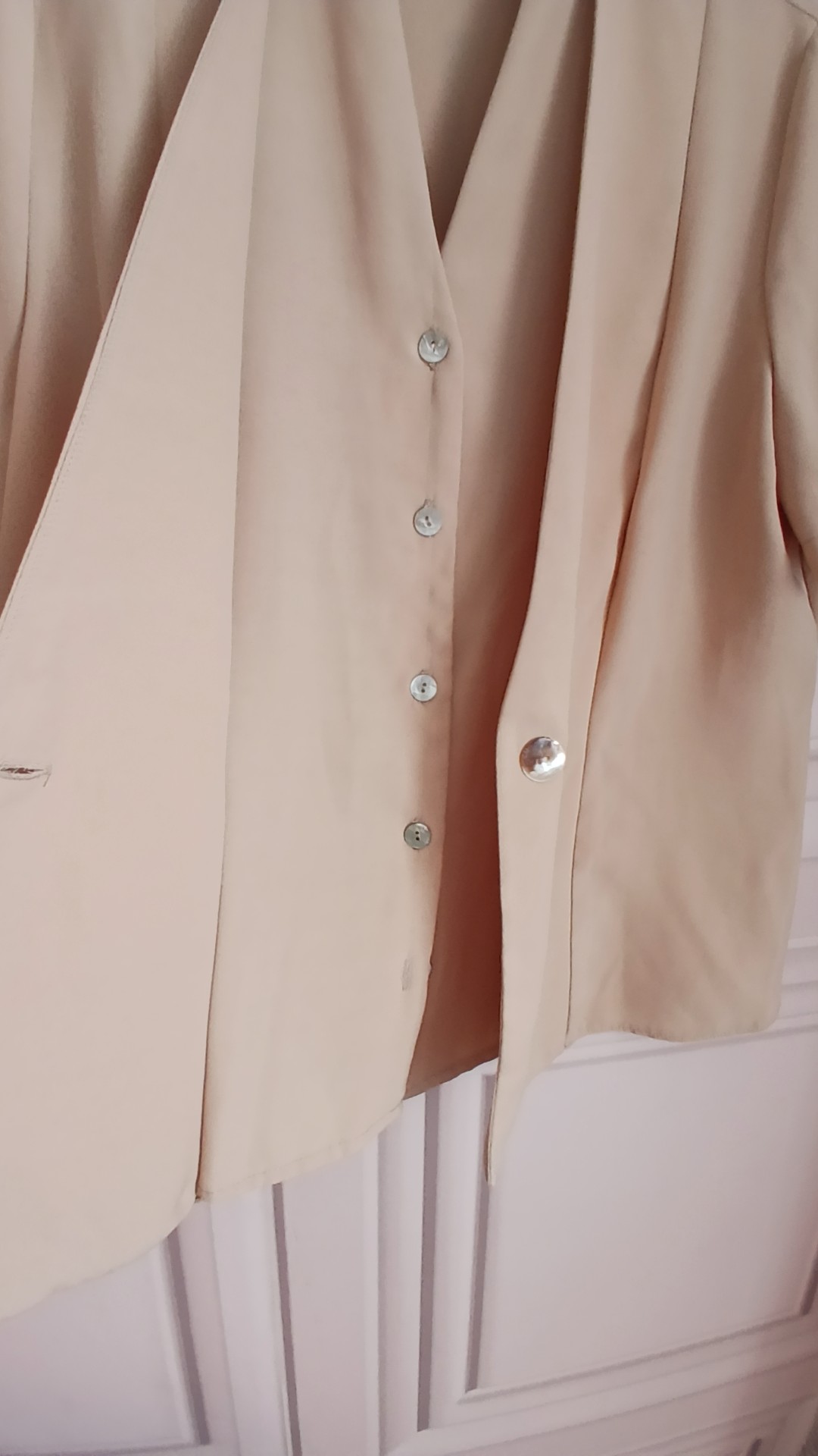 Annie Brooks Beige Short Sleeve Button Blouse with Faux Jacket UK 18 image 4